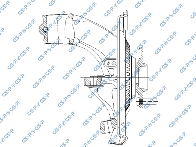 KA9600086 — Mangueta de Suspensión Delantero Derecho GSP KA9600086
