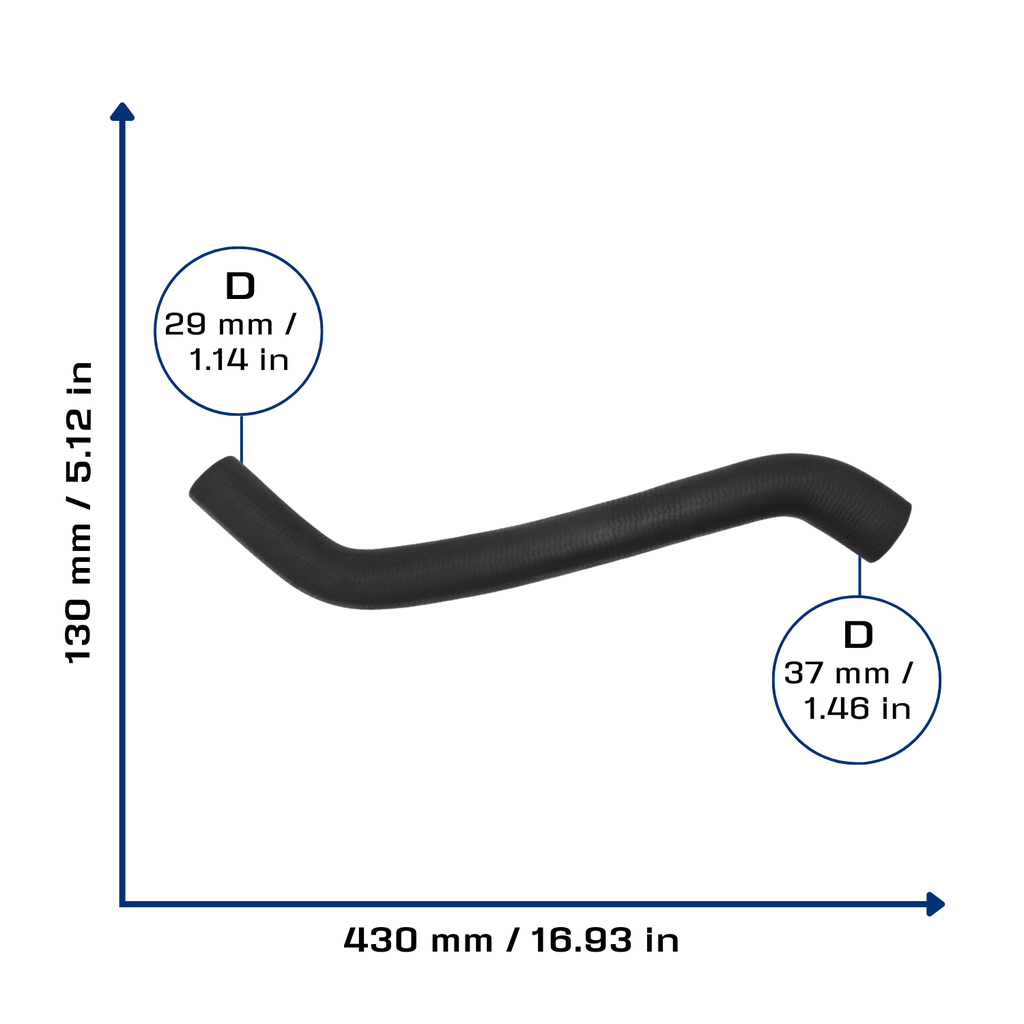 CA-3637 — Manguera Radiador CAUPLAS 3637