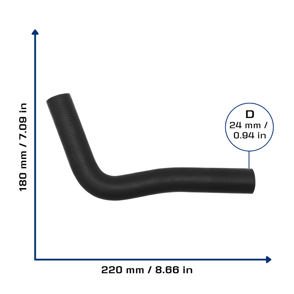 CA-7296 — Manguera Radiador CAUPLAS 7296
