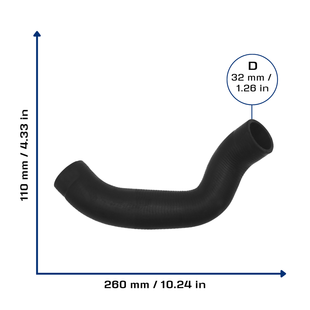 CA-4627 — Manguera Radiador CAUPLAS 4627