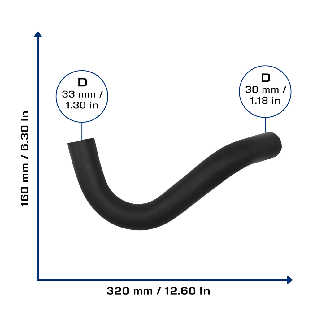 CA-3028 — Manguera Radiador CAUPLAS 3028