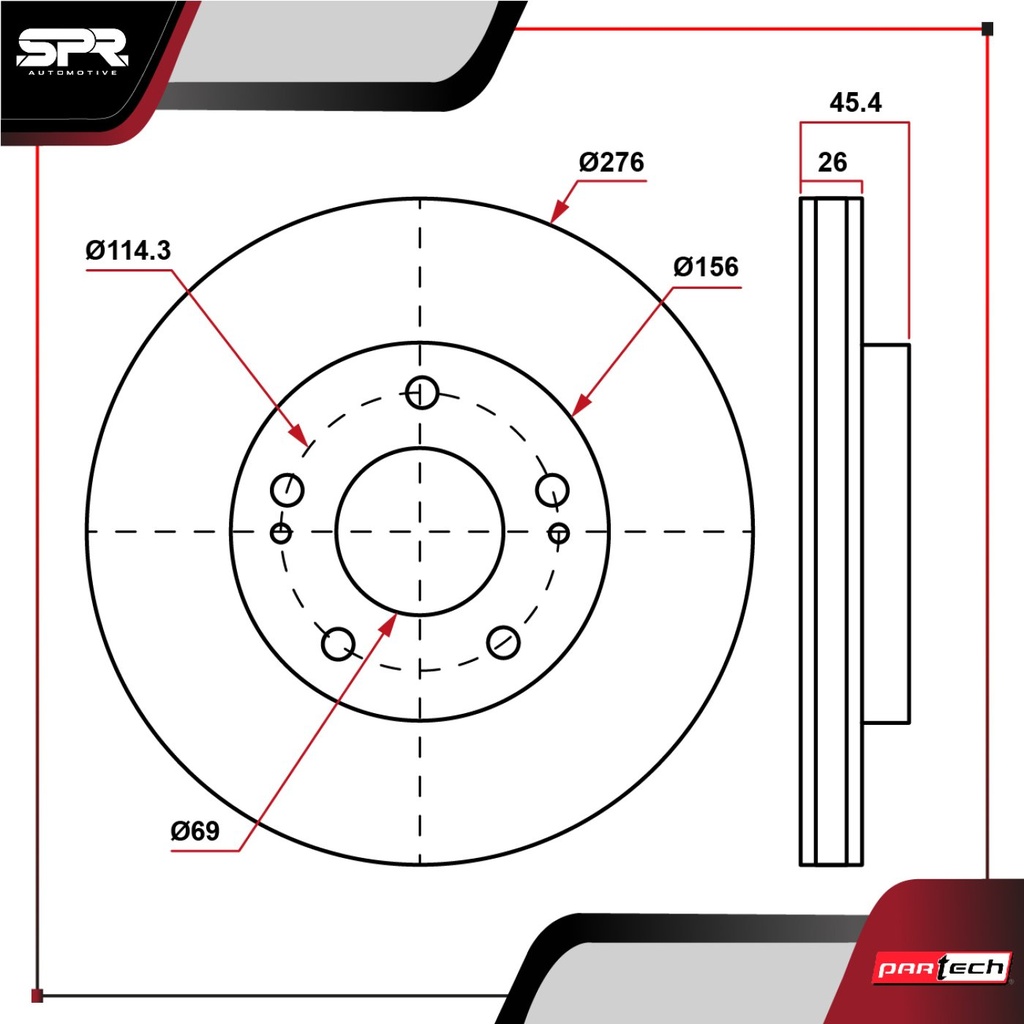 DISCO DEL. MITSUBISHI ECLIPSE L4 2.4 GAS 2000-2012 (VENTILADO)