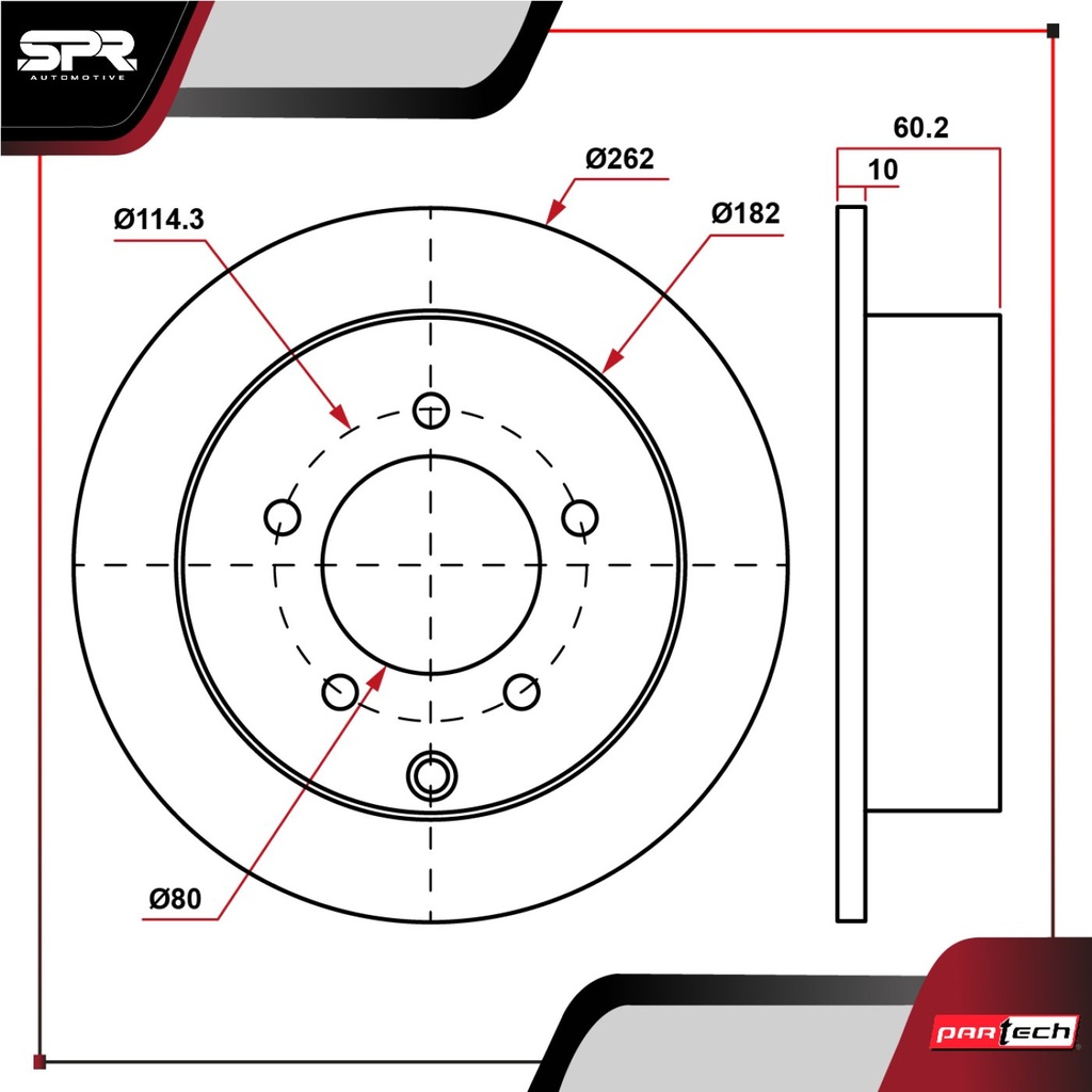 PA-DP-53036 — DISCO TRAS. DODGE AVENGER V6 3.5 GAS 2008-2010 (SOLIDO)