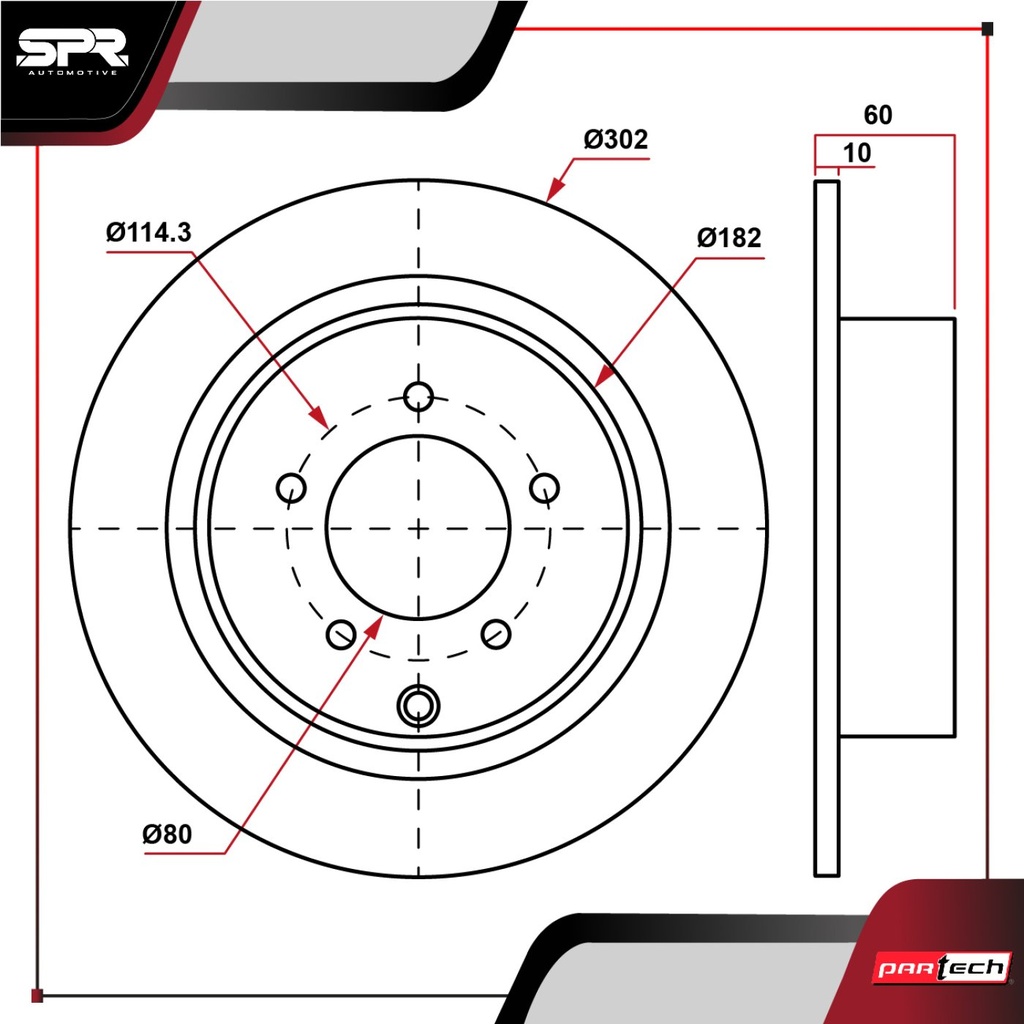 PA-DP-53043 — DISCO TRAS. CHRYSLER 200 L4 2.4L GAS 2011-2014 (SOLIDO)