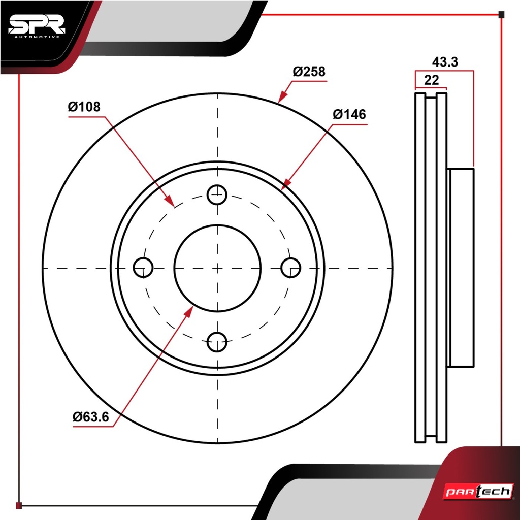 DISCO DEL. FORD FOCUS L4 2.0L GAS 2000-2010 (VENTILADO)