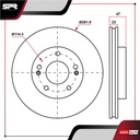 DISCO DEL. HONDA ACCORD V6 3.5L GAS 2008-2017 (VENTILADO)