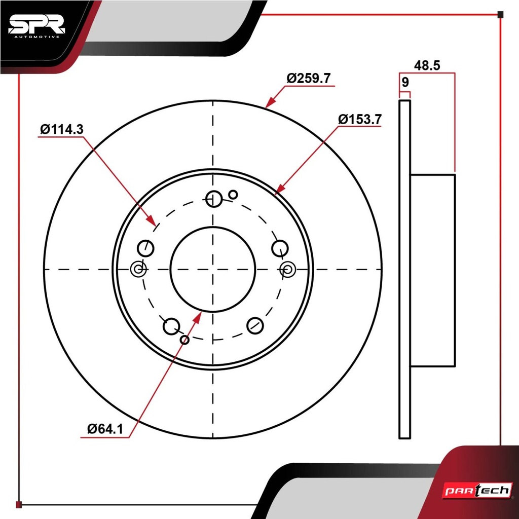 PA-DP-31315 — DISCO TRAS. HONDA ACCORD V6 3.0L GAS 1998-2007 (SOLIDO)