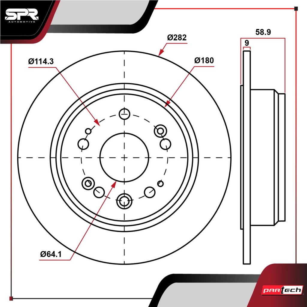 DISCO TRAS. HONDA CR-V L4 2.4L GAS 2002-2006 (SOLIDO)