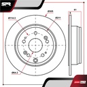 DISCO TRAS. HONDA CR-V L4 2.4L GAS 2005-2016 (SOLIDO)
