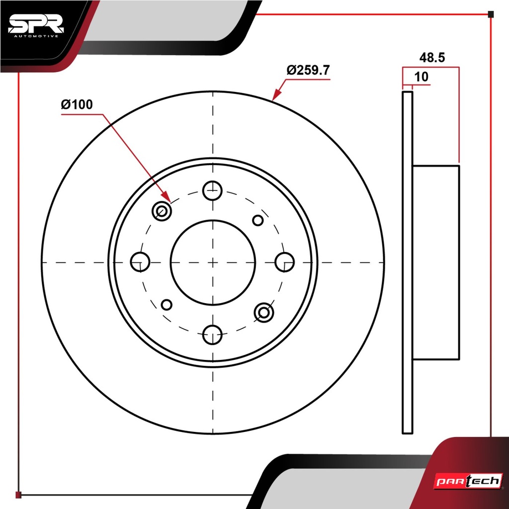 PA-DP-31380 — DISCO TRAS. HONDA CIVIC L4 1.7L GAS 2002-2003 (SOLIDO)