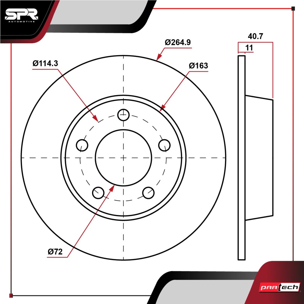 DISCO TRAS. MAZDA 3 L4 2.0L GAS 2004-2014 (SOLIDO)