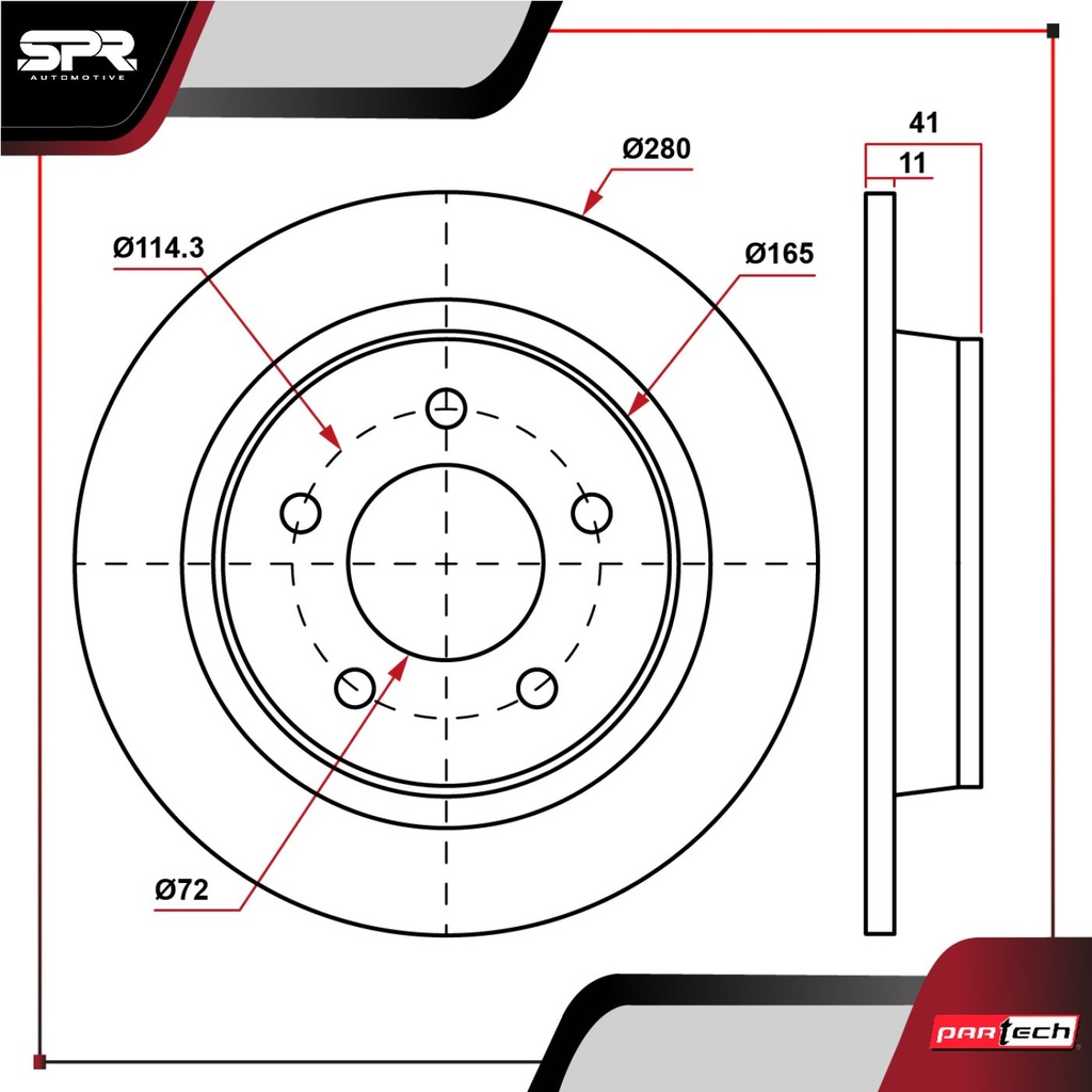 PA-DP-31366 — DISCO TRAS. MAZDA 3 L4 2.3L GAS 2004-2013 (SOLIDO)