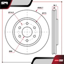 DISCO DEL. NISSAN FRONTIER L4 2.5L GAS 2005-2022 (VENTILADO)