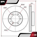 DISCO DEL. TOYOTA TACOMA V6 4.0L GAS 2005-2015 (VENTILADO)