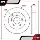 DISCO TRAS. TOYOTA COROLLA L4 1.8L GAS 2004-2006 (SOLIDO)