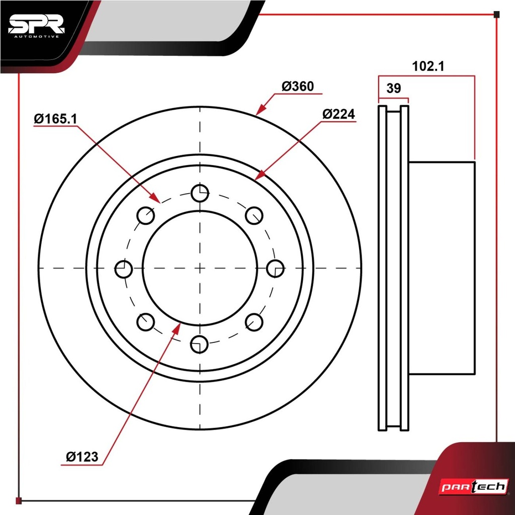 PA-DP-53057 — DISCO DEL. RAM 2500 V8 5.7L GAS 2011-2019 (VENTILADO)