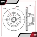 DISCO DEL. FORD LOBO V6 4.6L GAS 1997-2002 (VENTILADO)