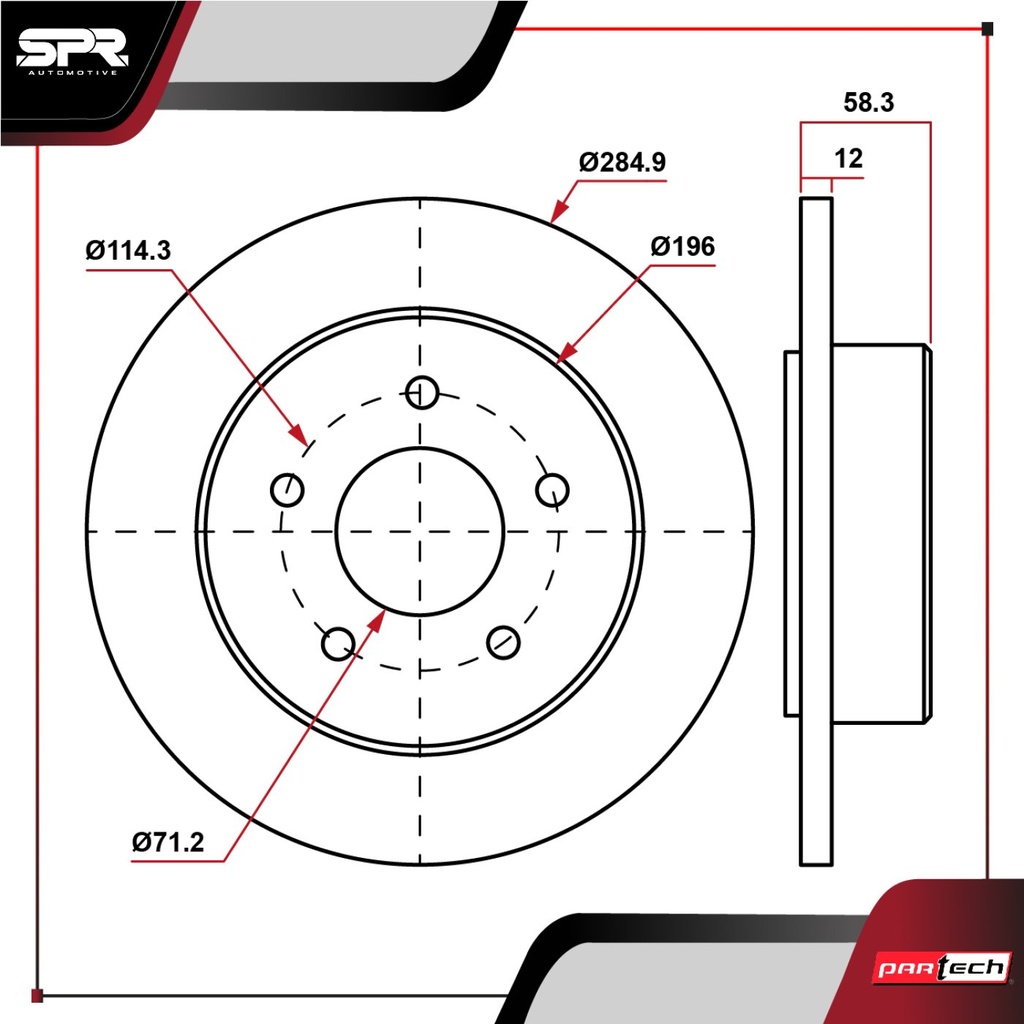 PA-DP-54032 — DISCO TRAS. FORD EXPLORER V6 4.0L GAS 1995-2001 (SOLIDO)
