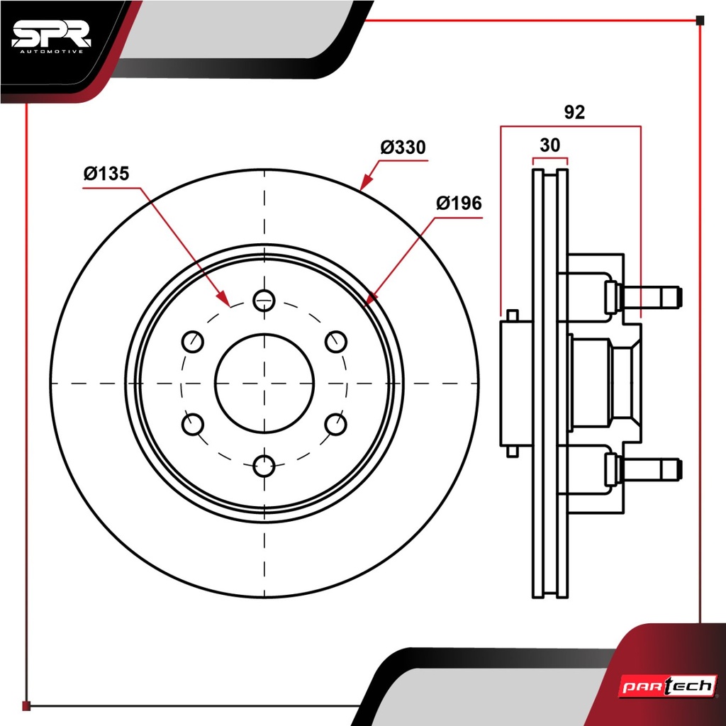 PA-DP-54107 — DISCO DEL. FORD F-150 V6 4.2L GAS 2004-2009 (VENTILADO)