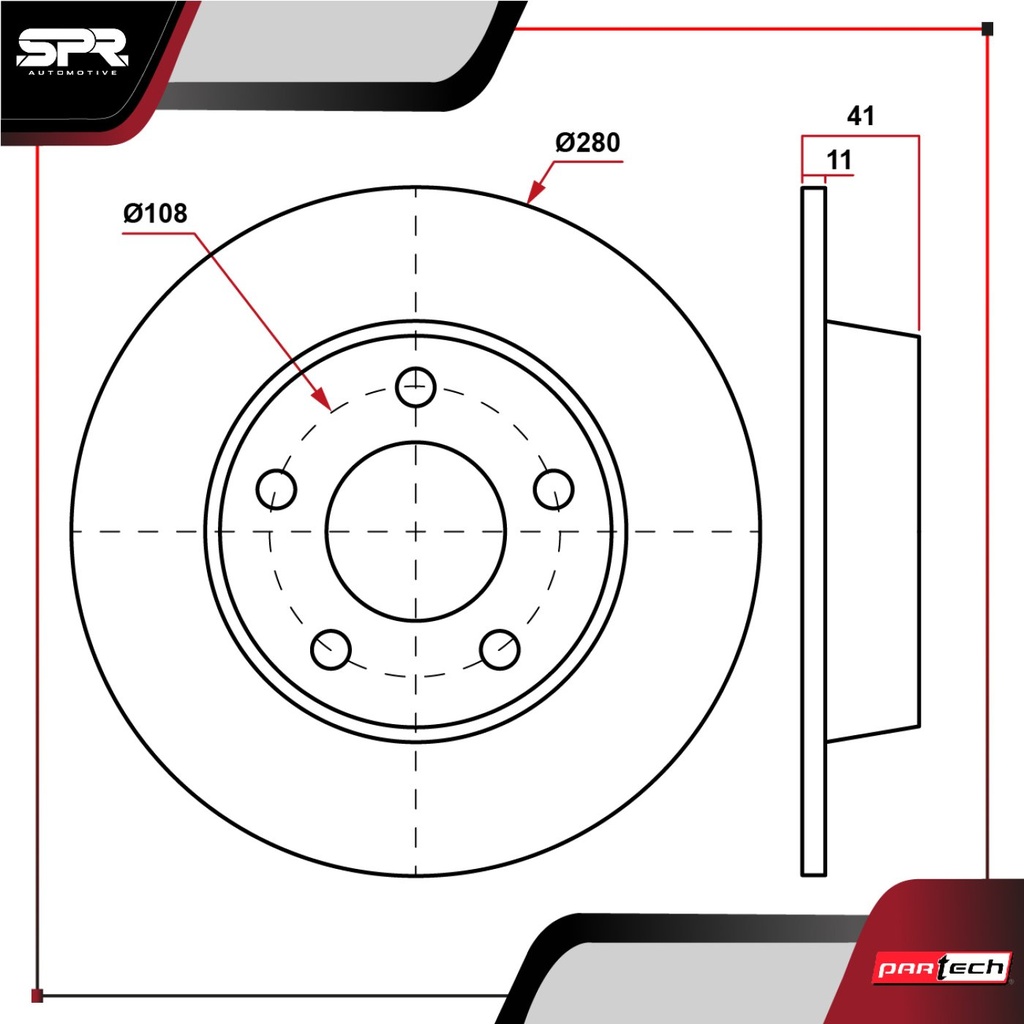 DISCO TRAS. FORD FOCUS L4 2.0L GAS 2004-2012 (SOLIDO)