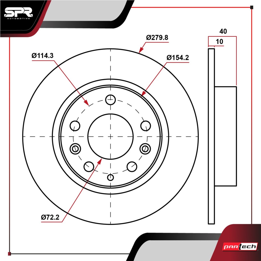 DISCO TRAS. FORD FUSION L4 2.5L GAS 2010-2012 (SOLIDO)