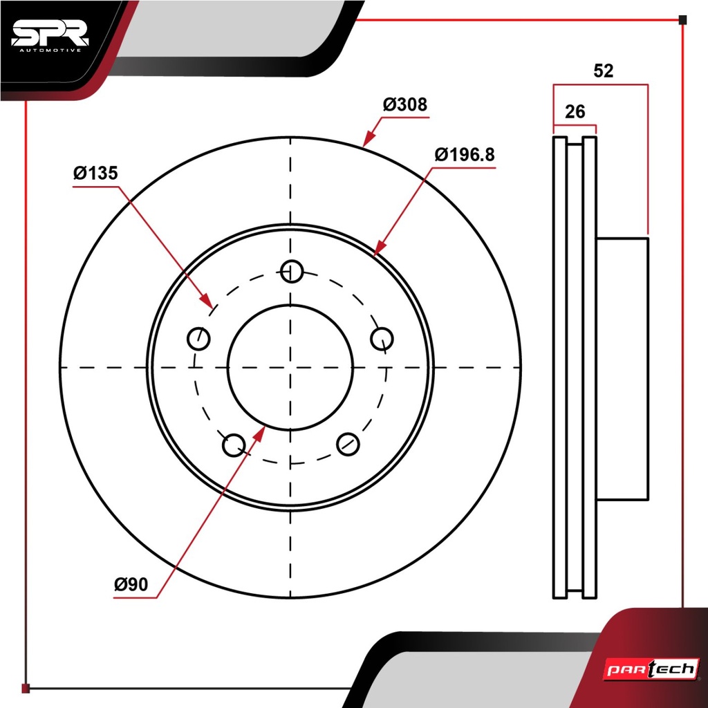 DISCO DEL. FORD F-150 L6 4.9L GAS 1994-1996 (VENTILADO)