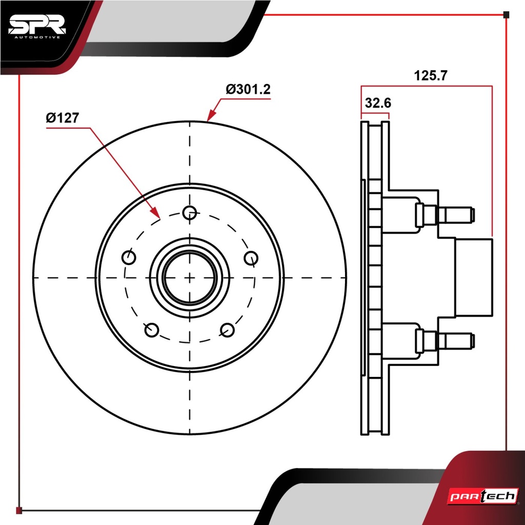 PA-DP-5516 — DISCO DEL. CHEVROLET C10 V8 5.7L GAS 1975-1986 (VENTILADO)