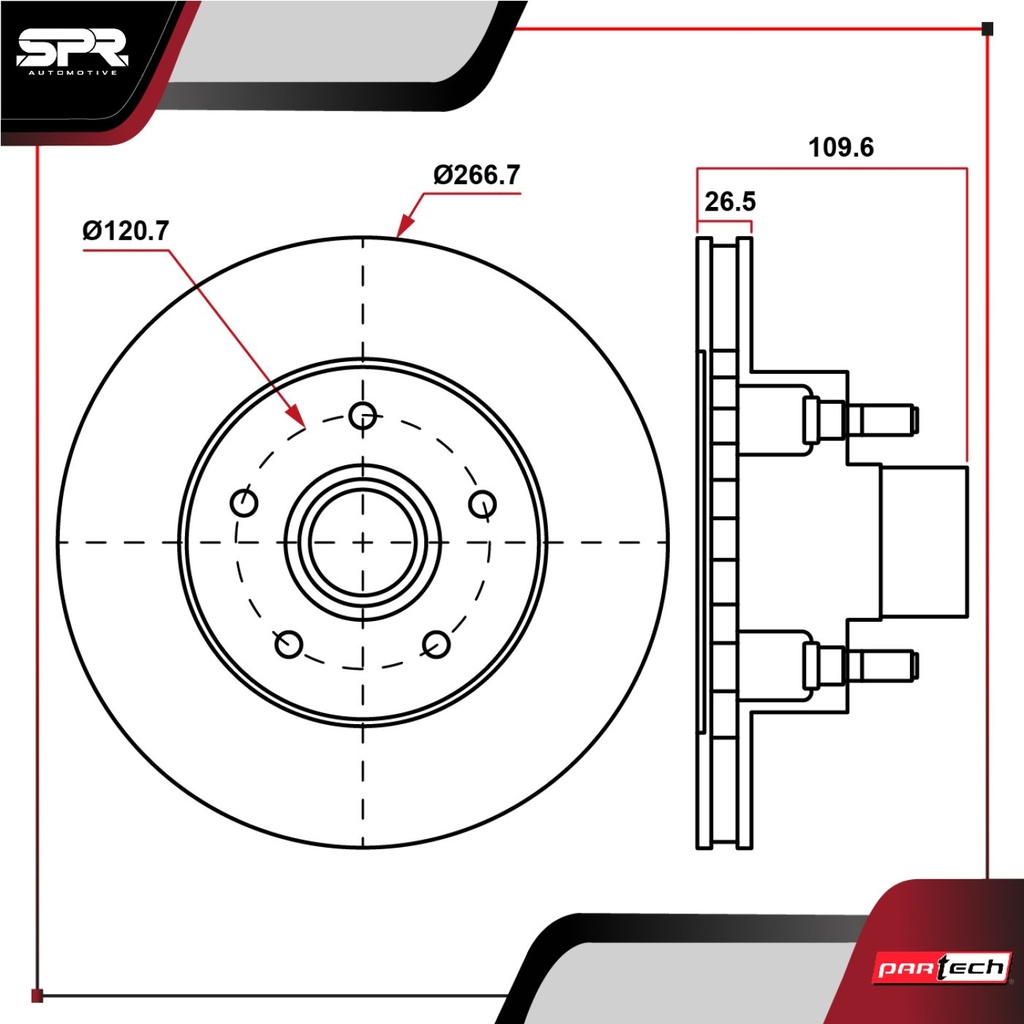 PA-DP-31254 — DISCO DEL. CHEVROLET S10 V6 4.3L GAS 1998-2003 (VENTILADO)