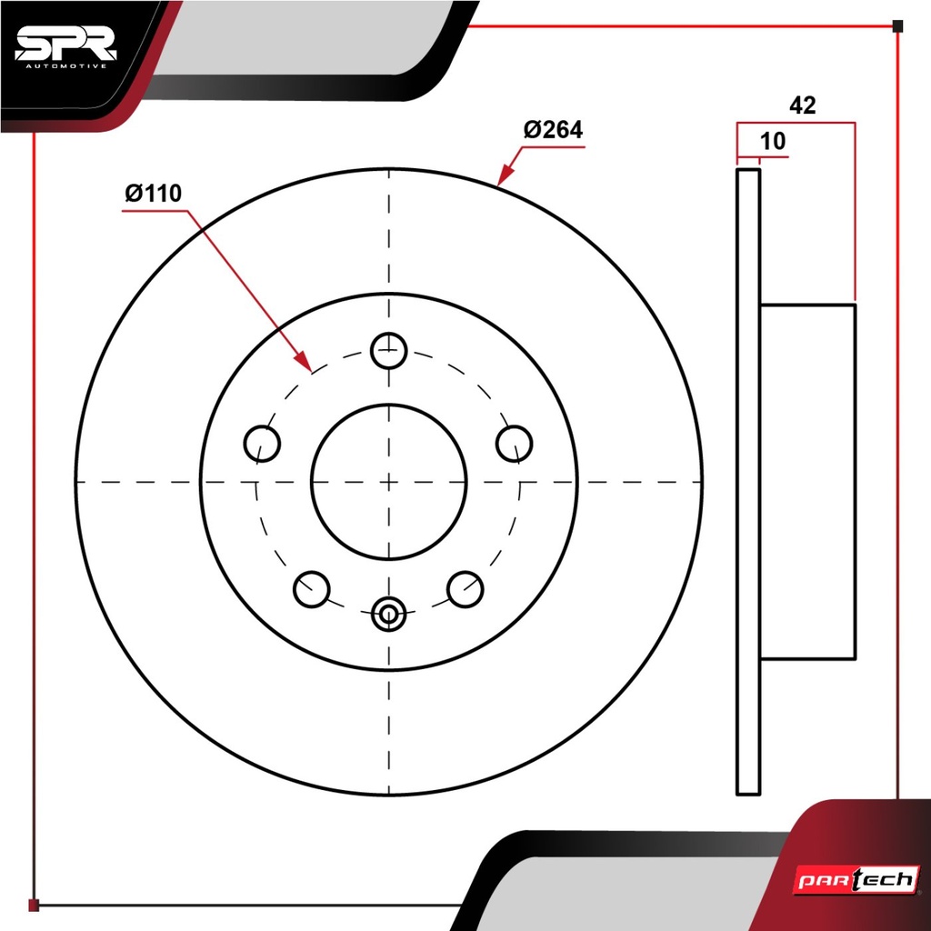 PA-DP-55155 — DISCO TRAS. CHEVROLET ASTRA L4 1.8L GAS 2000-2008 (SOLIDO)