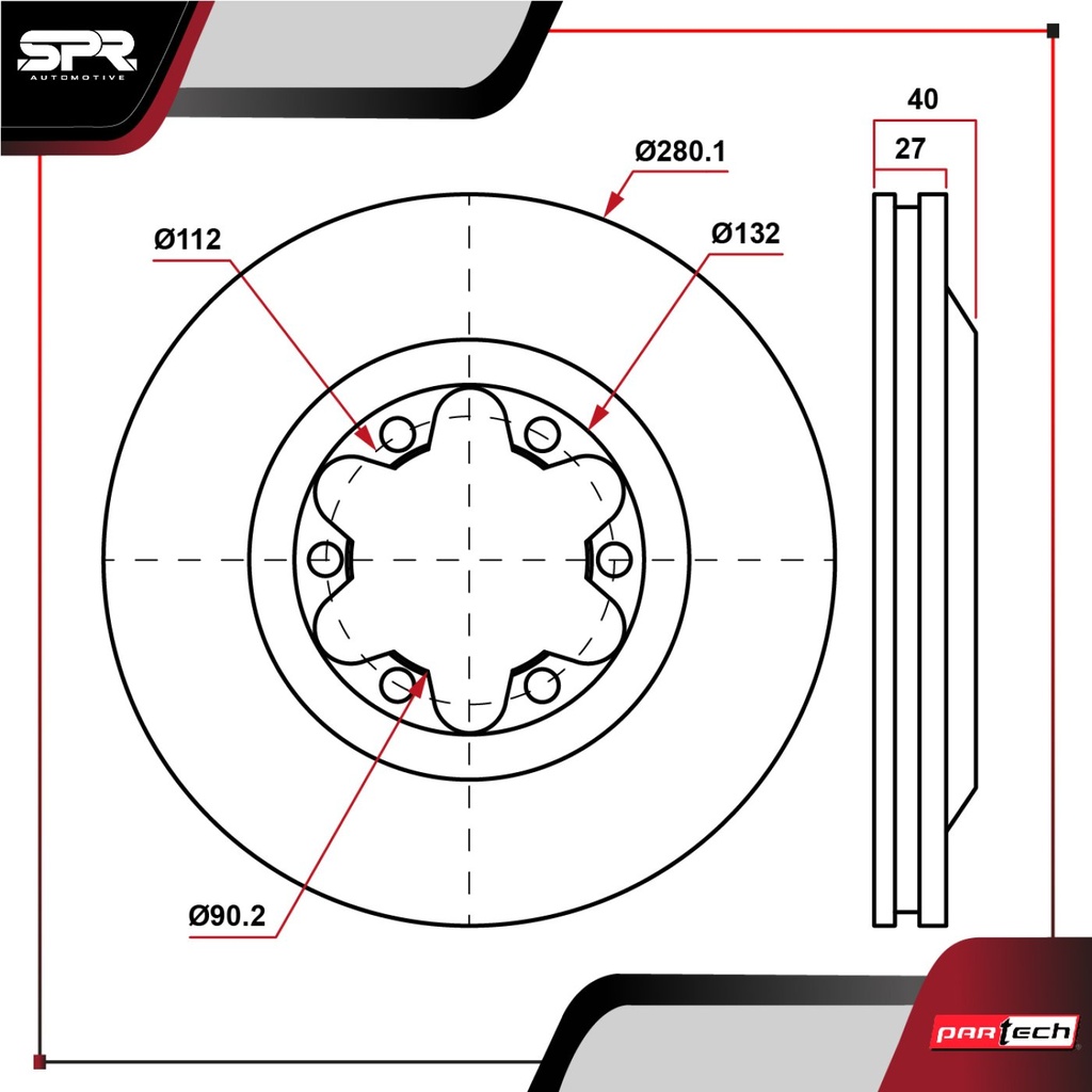 DISCO DEL. GMC CANYON L4 2.8L GAS 2004-2006 (VENTILADO)