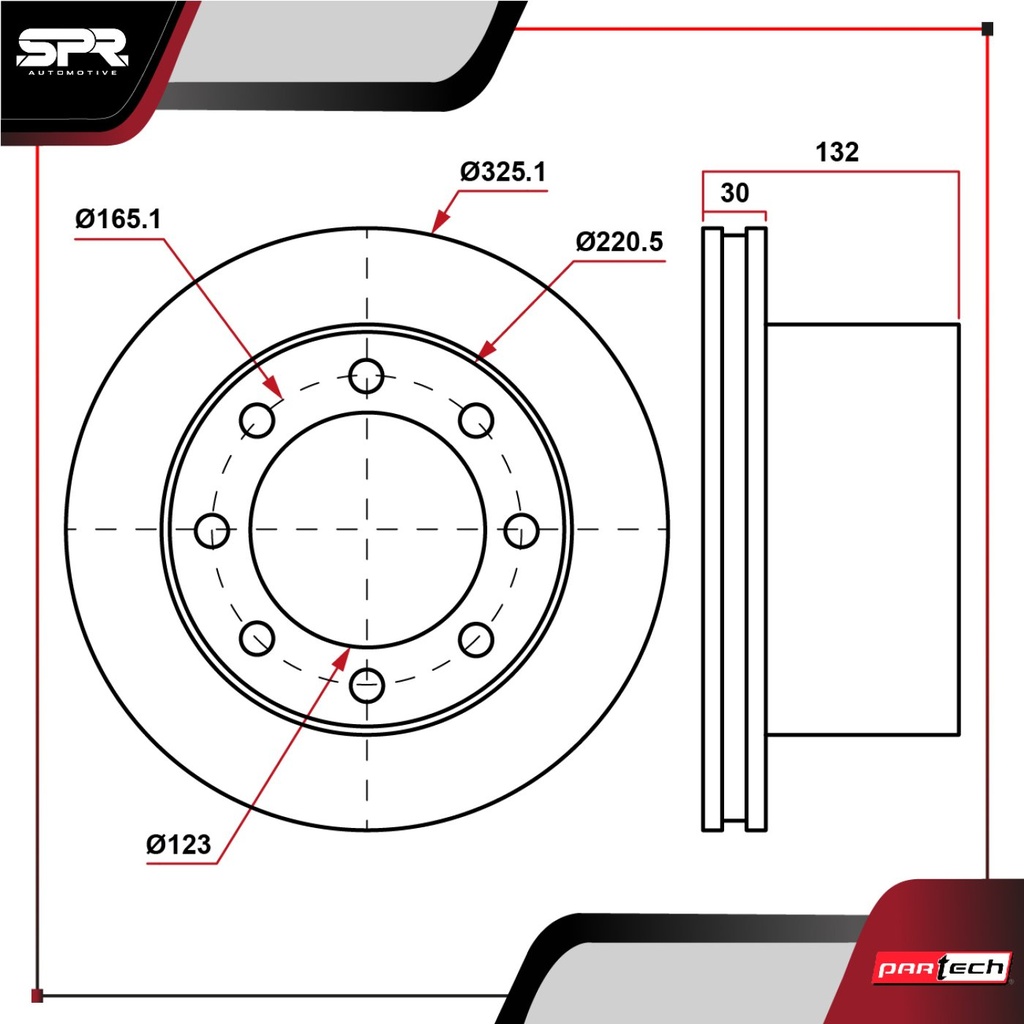 PA-DP-55075 — DISCO TRAS. CHEVROLET SILVERADO 3500 V8 6.0L 2001-2007 (VENTILADO)