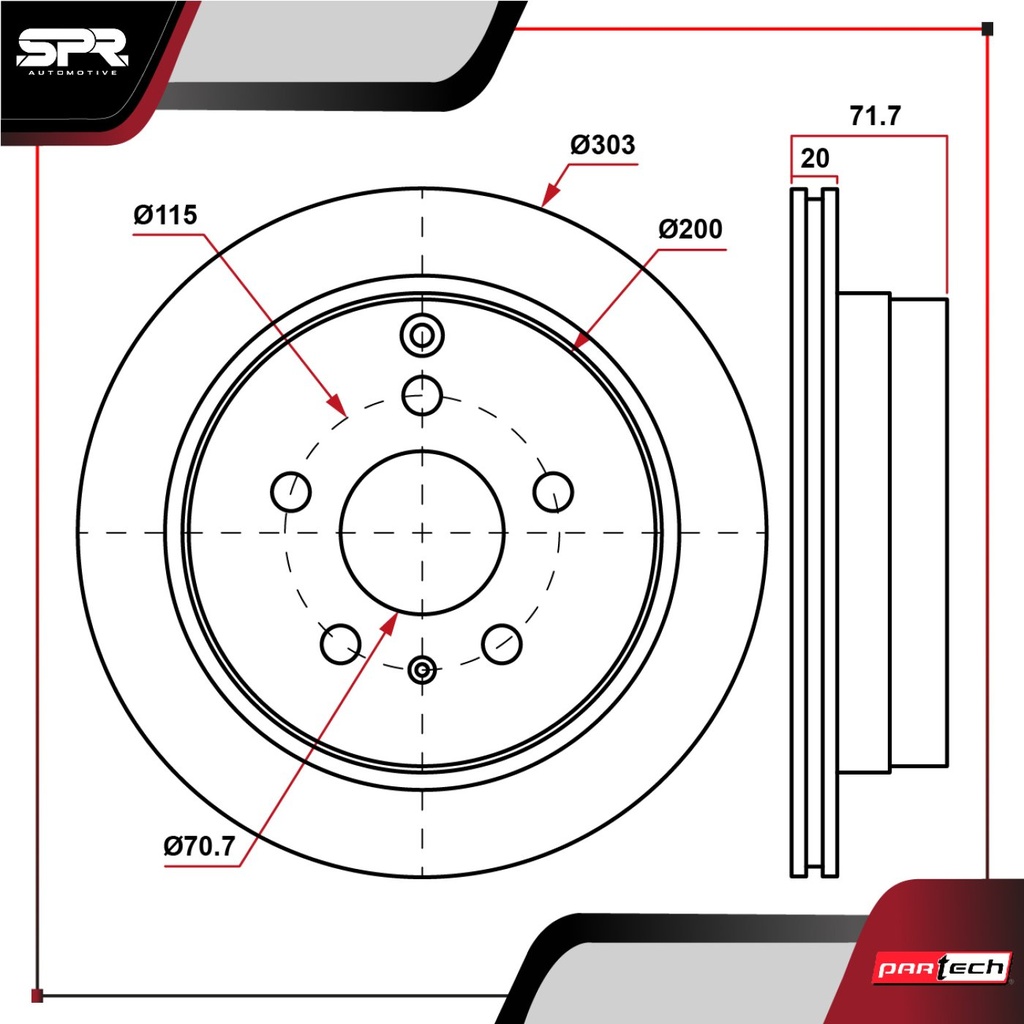 PA-DP-55147 — DISCO TRAS. CHEVROLET CAPTIVA SPORT V6 3.0L 2010-2015 (VENTILADO)