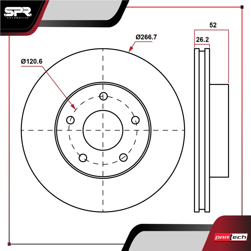 PA-DP-5550 — DISCO DEL. CHEVROLET BLAZER V6 4.3L GAS 1995-1998 (VENTILADO)