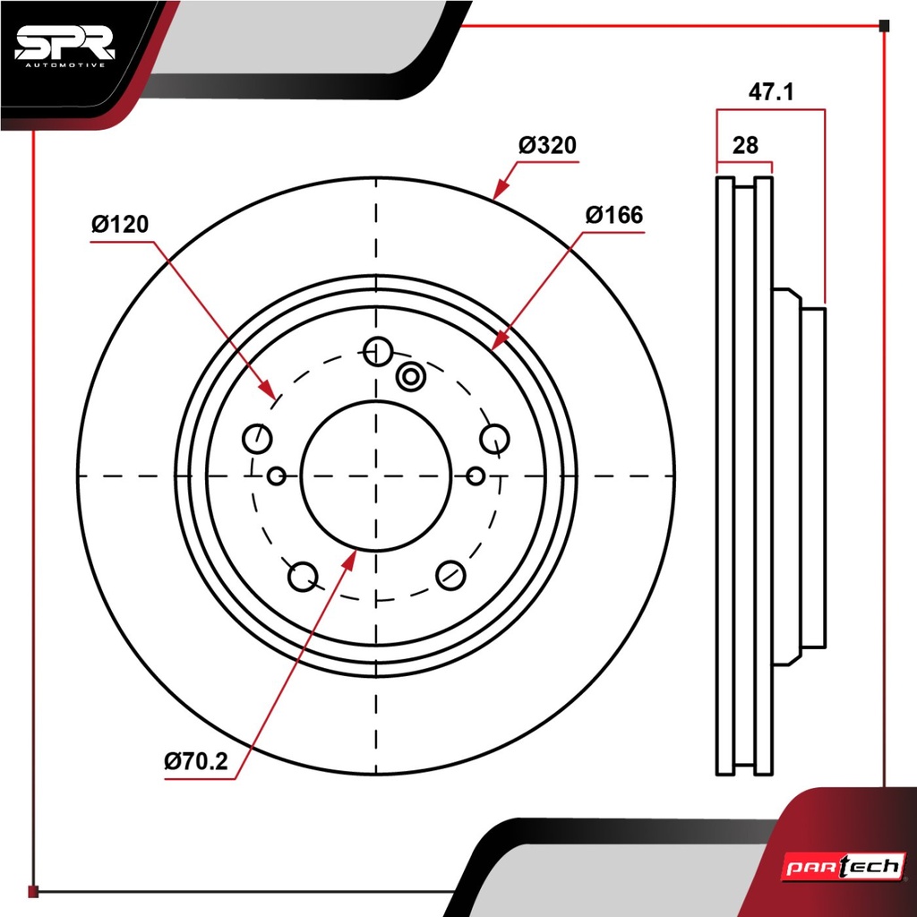 PA-DP-31538 — DISCO DEL. HONDA ODYSSEY V6 3.5L GAS 2011-2017 (VENTILADO)