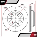 DISCO TRAS. MITSUBISHI MONTERO V6 3.8L GAS 2003-2019 (VENTILADO)