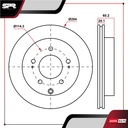 DISCO TRAS. MITSUBISHI ECLIPSE L4 3.8L GAS 2006-2012 (VENTILADO)