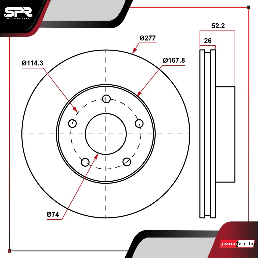DISCO DEL. NISSAN QUEST V6 3.0L GAS 1993-1998 (VENTILADO)