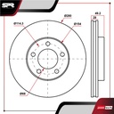 DISCO DEL. NISSAN X-TRAIL L4 2.5L GAS 2002-2007 (VENTILADO)