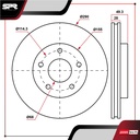 DISCO DEL. NISSAN QUEST V6 3.5L GAS 2011-2017 (VENTILADO)