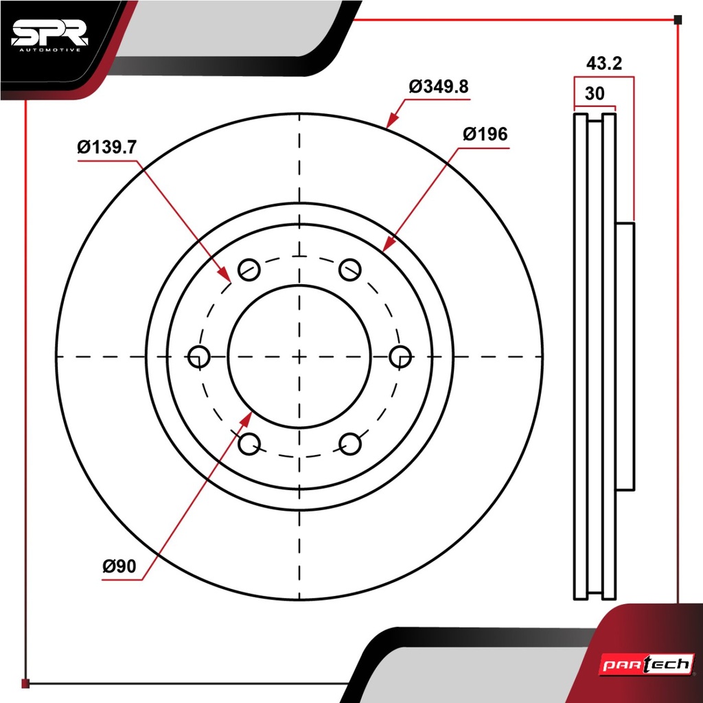 PA-DP-31506 — DISCO DEL. NISSAN ARMADA V8 5.6L GAS 2008-2020 (VENTILADO)