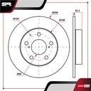 DISCO TRAS. TOYOTA COROLLA L4 1.8L GAS 2007-2019 (SOLIDO)