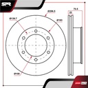 DISCO DEL. TOYOTA TACOMA L4 2.7L GAS 1995-2004 (VENTILADO)