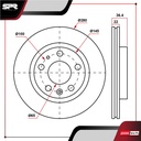 DISCO DEL.VOLKSWAGEN GOLF L4 2.0L GAS 2000-2006 (VENTILADO)