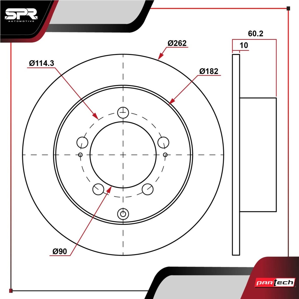 PA-DP-31147 — DISCO TRAS. DODGE STRATUS L4 2.4L GAS 2000-2006 (SOLIDO)