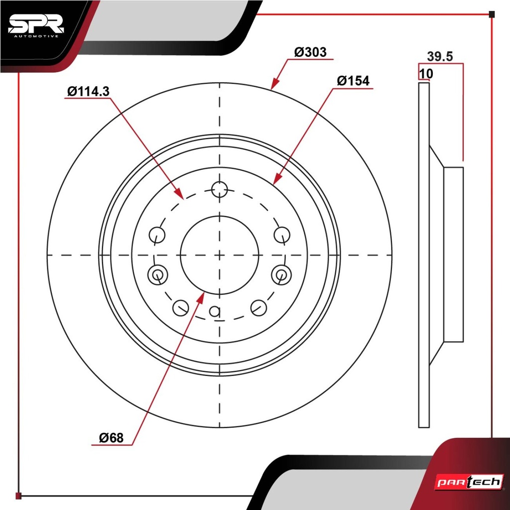PA-DP-18017 — DISCO TRAS. MAZDA CX-5 L4 2.5L GAS 2014-2023 (SOLIDO)