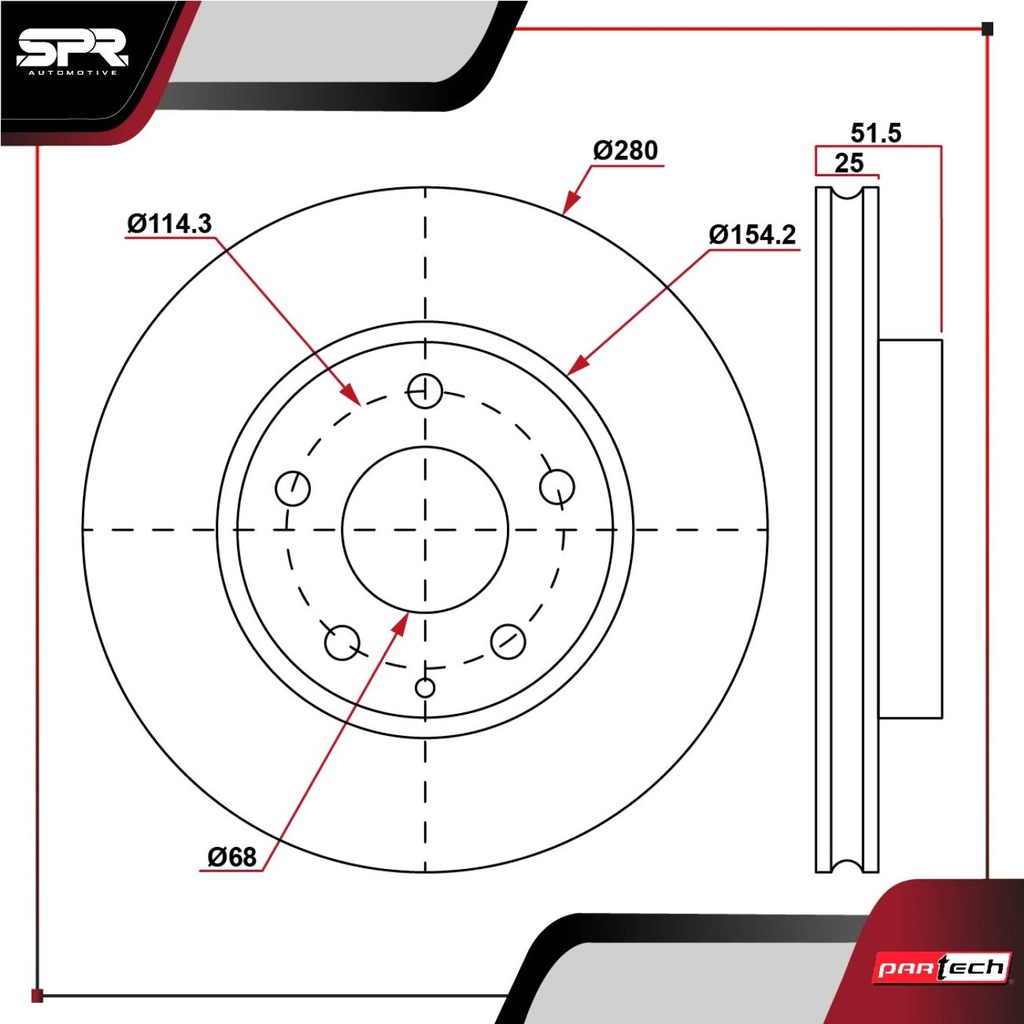 PA-DP-18018 — DISCO DEL. MAZDA 3 L4 2.0L GAS 2007-2018 (VENTILADO)