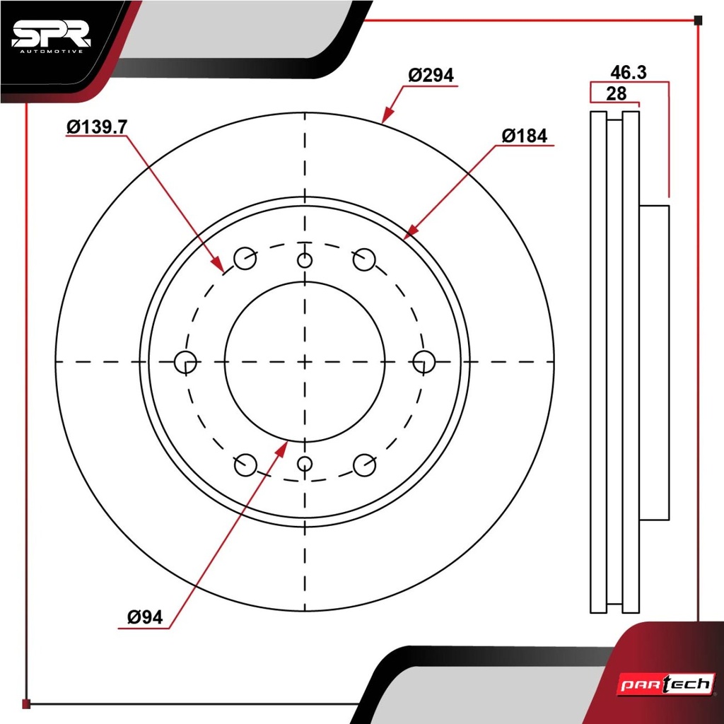 PA-DP-19015 — DISCO DEL. MITSUBISHI L200 L4 2.4L GAS 2008-2023 (VENTILADO)