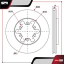 DISCO DEL. NISSAN NP300 L4 2.5L GAS 2009-2019 (VENTILADO)