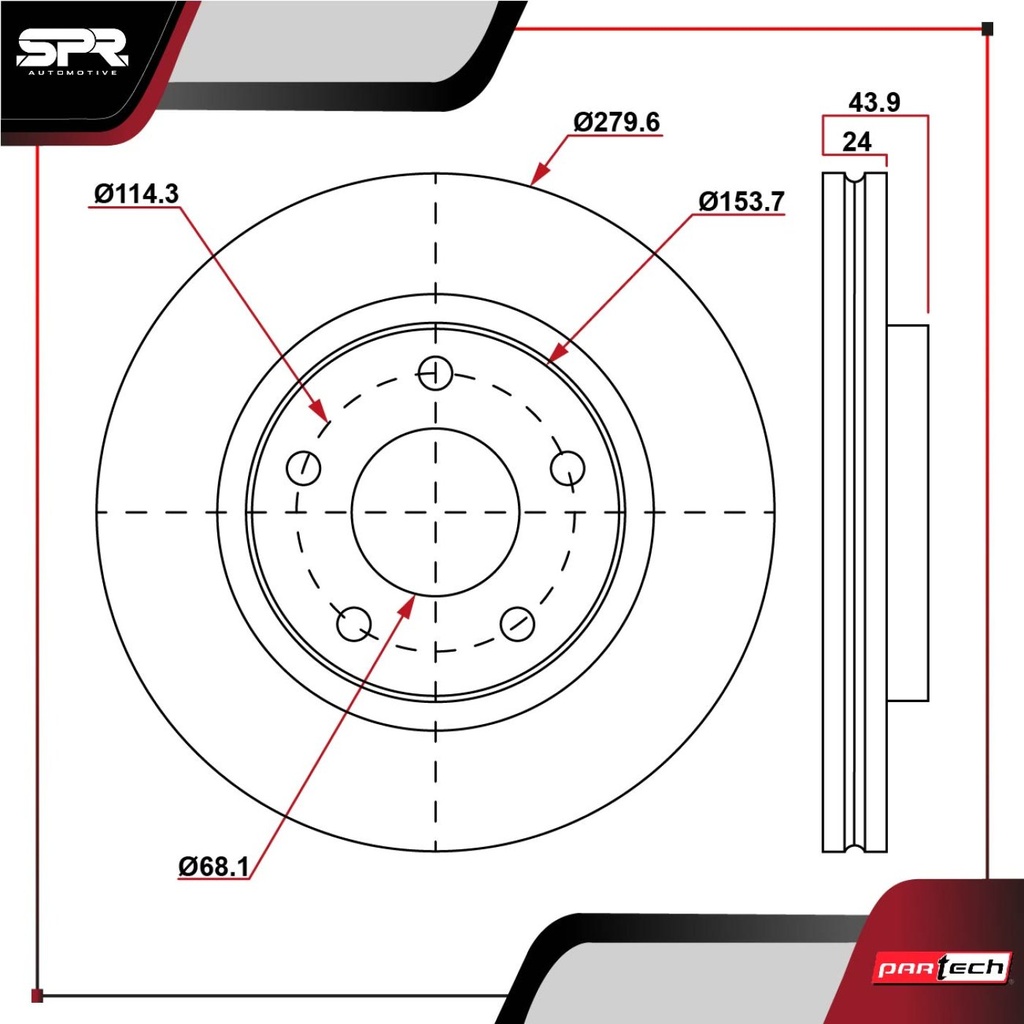 PA-DP-20021 — DISCO DEL. NISSAN SENTRA L4 1.8L GAS 2013-2019 (VENTILADO)