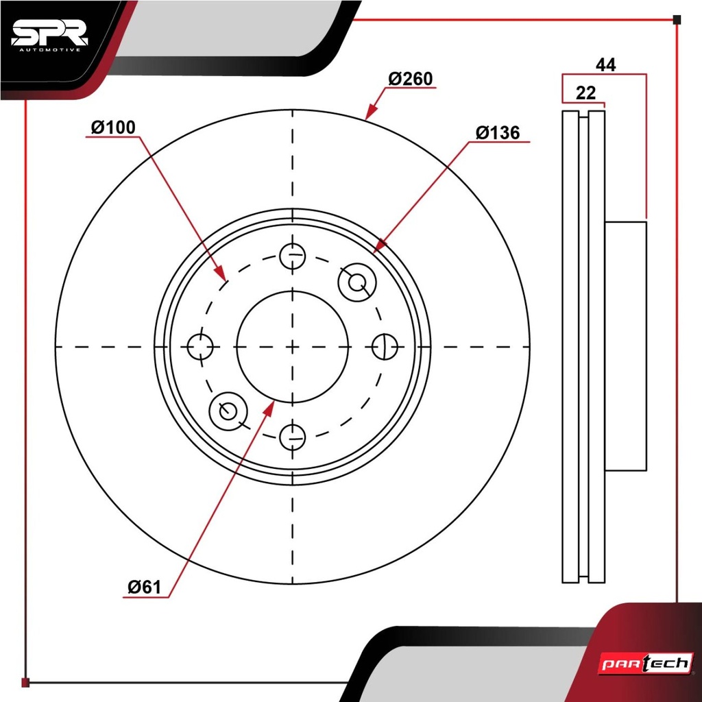 PA-DP-20045 — DISCO DEL. NISSAN MICRA L4 1.4L GAS 2005-2007 (VENTILADO)